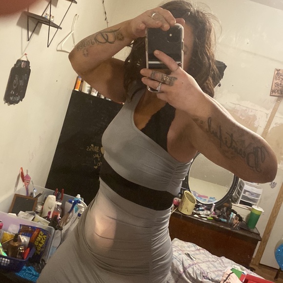 Grey size small one strap dress. - Picture 4 of 7